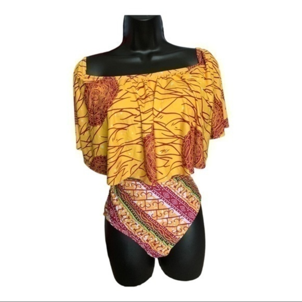 🔴AMAZON 2pc ruffled bikini never worn